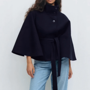 Sleeve Coat With Belt